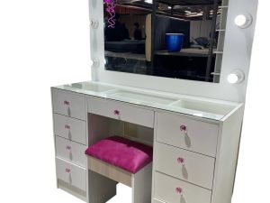 Tocador Estilo Hollywood cuerpo completo y Espejo XL