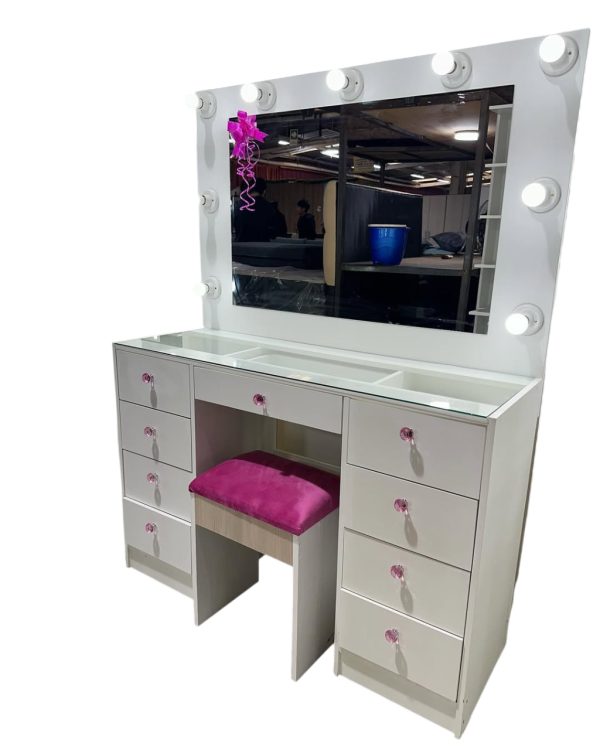 Tocador Estilo Hollywood cuerpo completo y Espejo XL